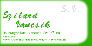 szilard vancsik business card